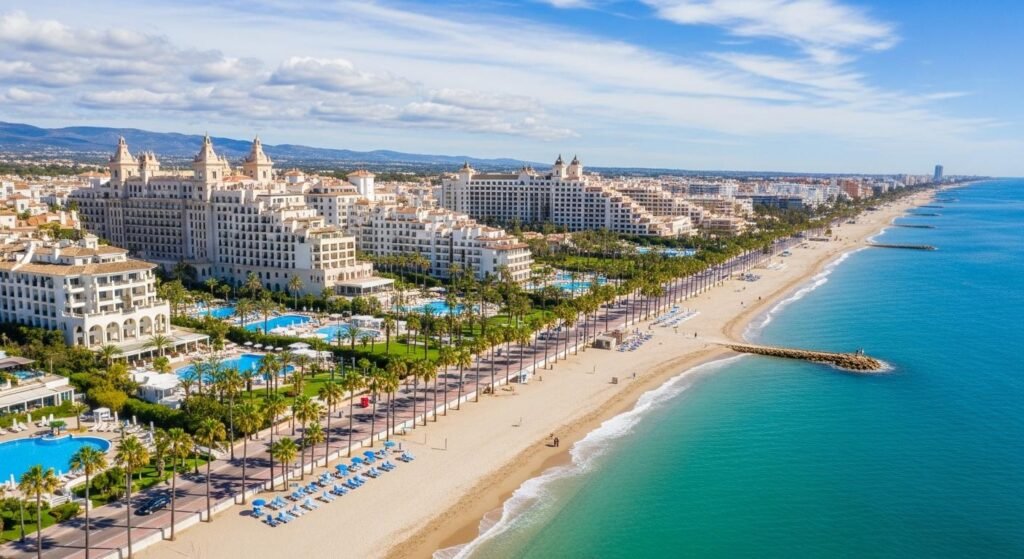 Marbella Golden Mile mit Luxushotels und Strand